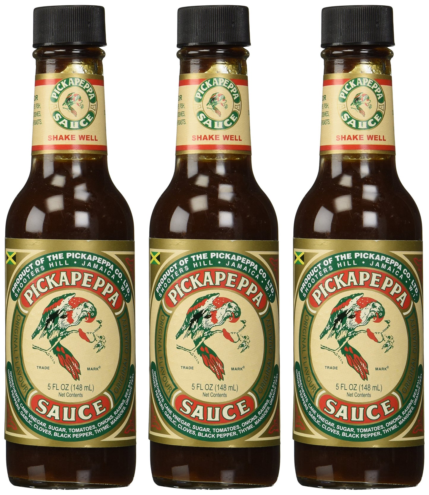 Jamaican Original Pickapeppa Sauce –  5 oz (3-Pack) – Sweet Island Condiment for Meat, Seafood, and Everyday Flavor