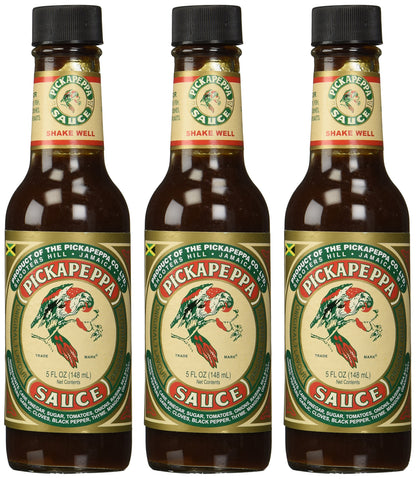 Jamaican Original Pickapeppa Sauce –  5 oz (3-Pack) – Sweet Island Condiment for Meat, Seafood, and Everyday Flavor