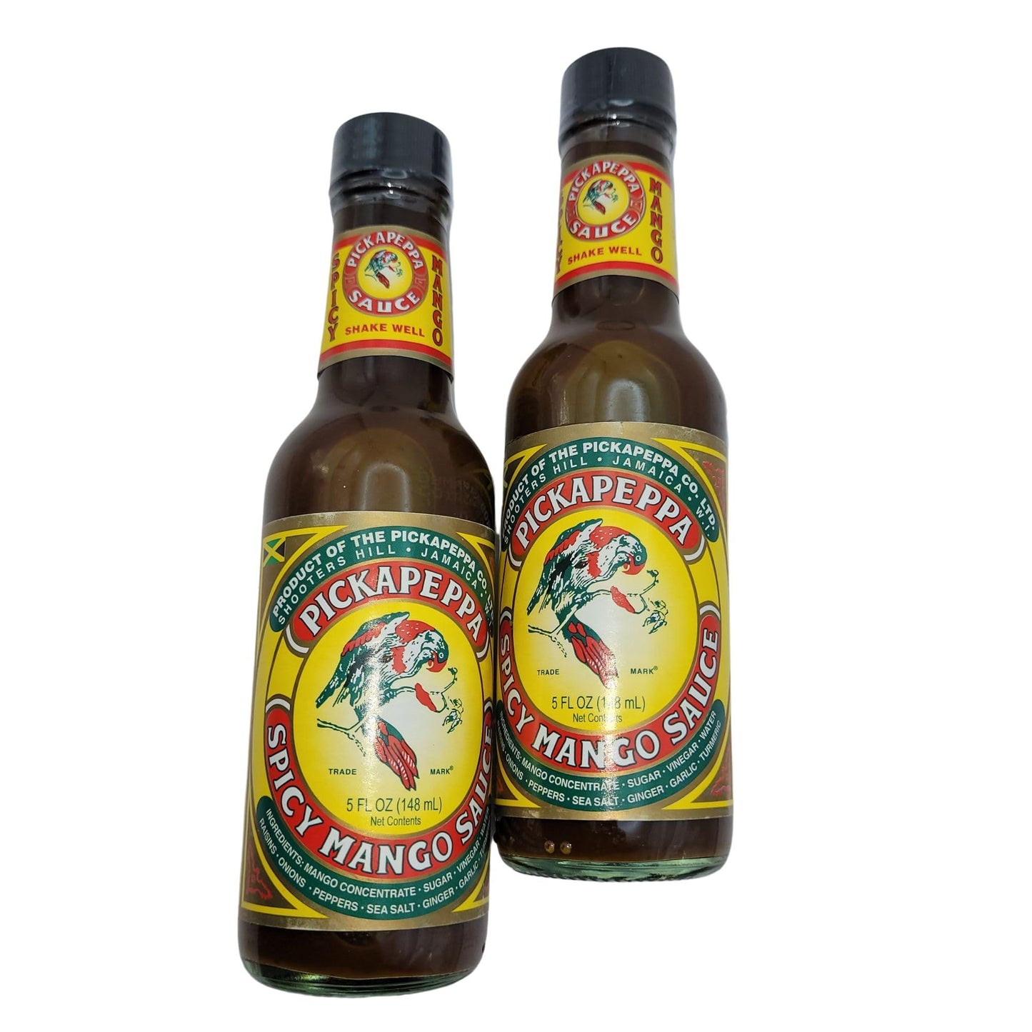 Pickapeppa Spicy Mango Sauce – 5oz (2 Pack) – Authentic Jamaican Hot Sauce with Sweet & Spicy Tropical Flavor – Perfect for Grilling, Marinades & Everyday Meals