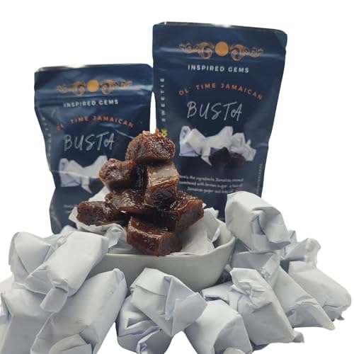 Jamaican Busta Candy 2 - Pack | Authentic Coconut Ginger Molasses Sweets - Inspired Trading