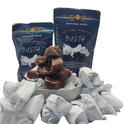 Jamaican Busta Candy 2 - Pack | Authentic Coconut Ginger Molasses Sweets - Inspired Trading