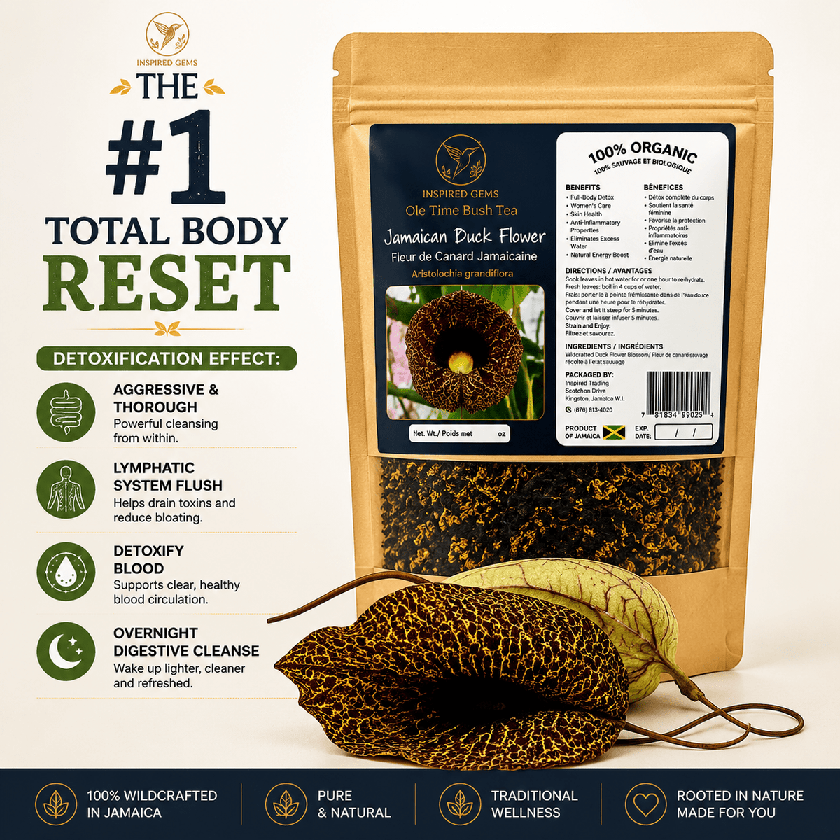 Jamaican Duck Flower | Duck Flower Detox-Ship in 24hrs- Available in US & CA - Inspired Trading