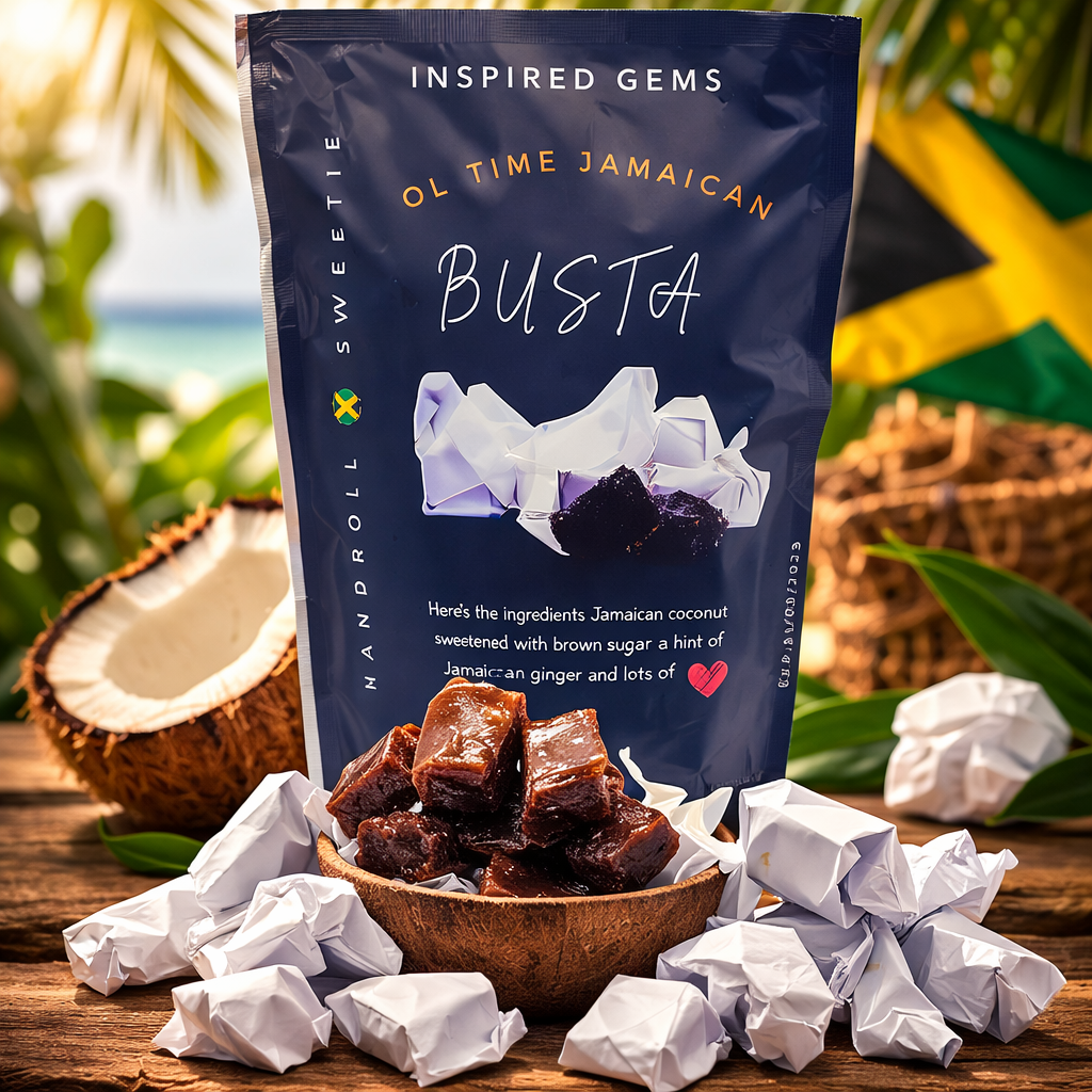 OL’ Time Jamaican Busta Candy | 22oz Coconut Ginger Molasses Jumbo Pack - Inspired Trading