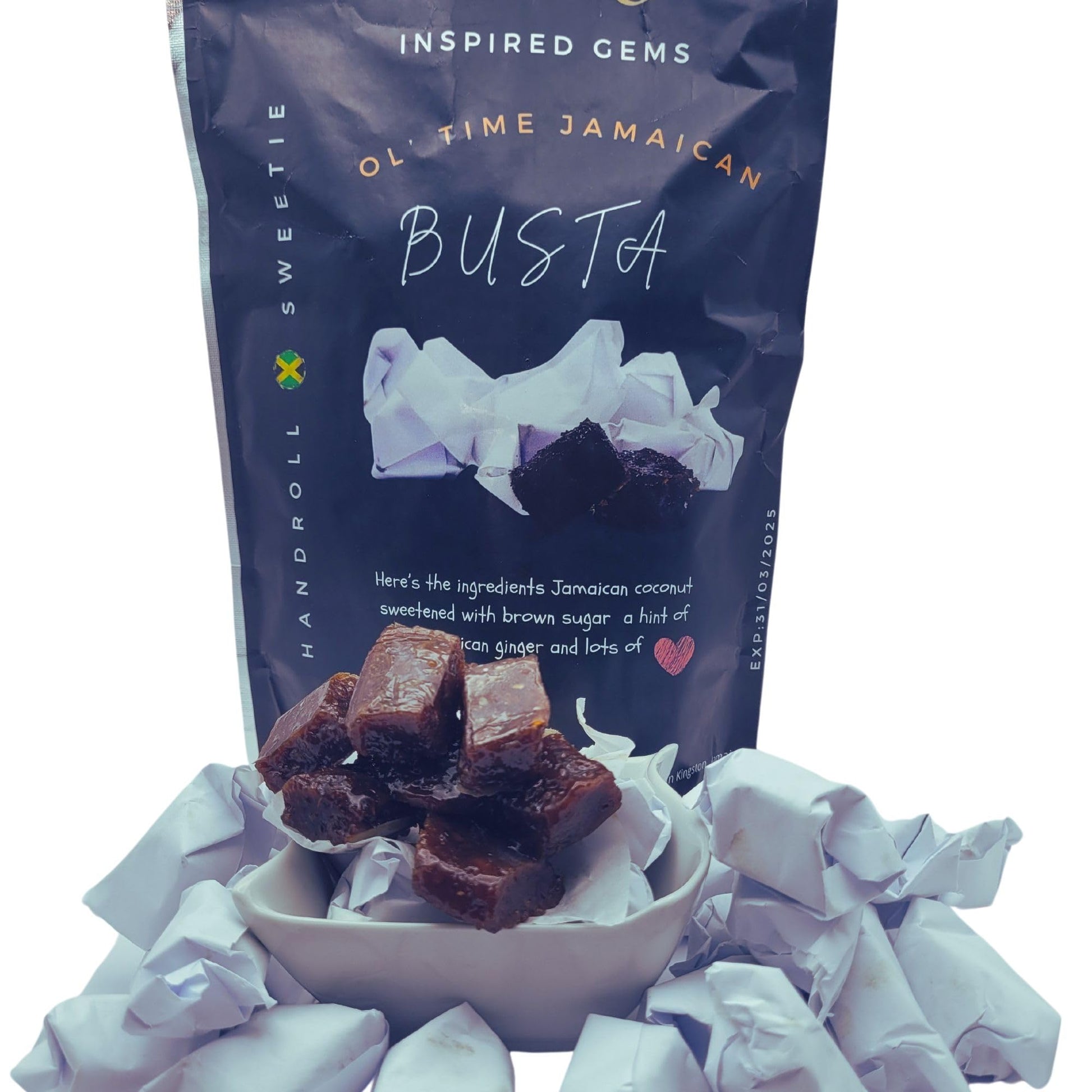 OL’ Time Jamaican Busta Candy | 22oz Coconut Ginger Molasses Jumbo Pack - Inspired Trading