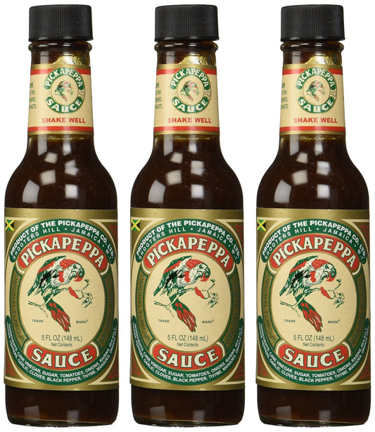 Pickapeppa Original Sauce 5oz (3 - Pack) | Authentic Jamaican Condiment - Inspired Trading